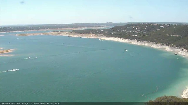 Lake Travis webcam, August 5, 2023 2:45 PM CT