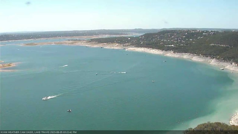 Lake Travis webcam, August 5, 2023 3:25 PM CT