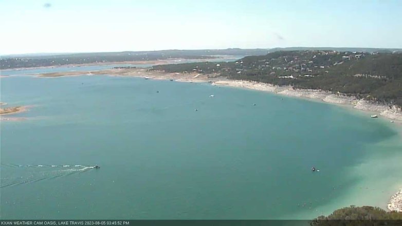 Lake Travis webcam, August 5, 2023 3:45 PM CT