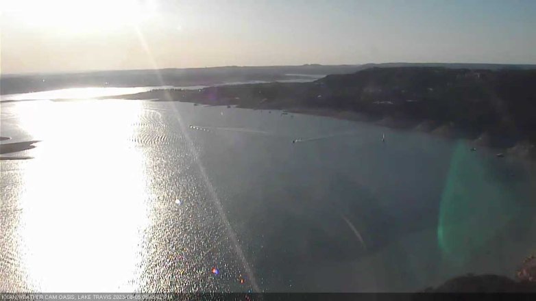 Lake Travis webcam, August 5, 2023 6:45 PM CT