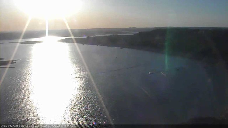 Lake Travis webcam, August 5, 2023 7:25 PM CT