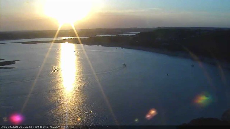 Lake Travis webcam, August 5, 2023 8:00 PM CT