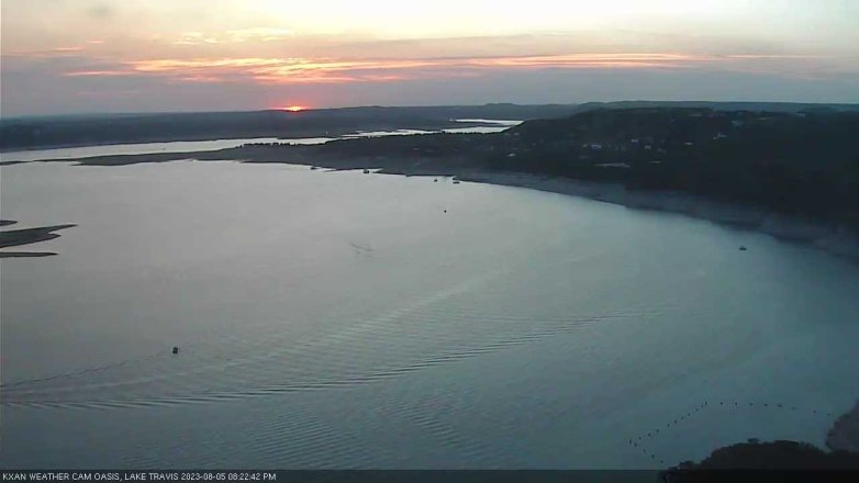 Lake Travis webcam, August 5, 2023 8:25 PM CT