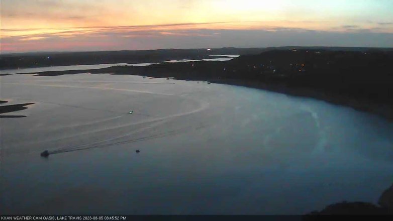 Lake Travis webcam, August 5, 2023 8:45 PM CT