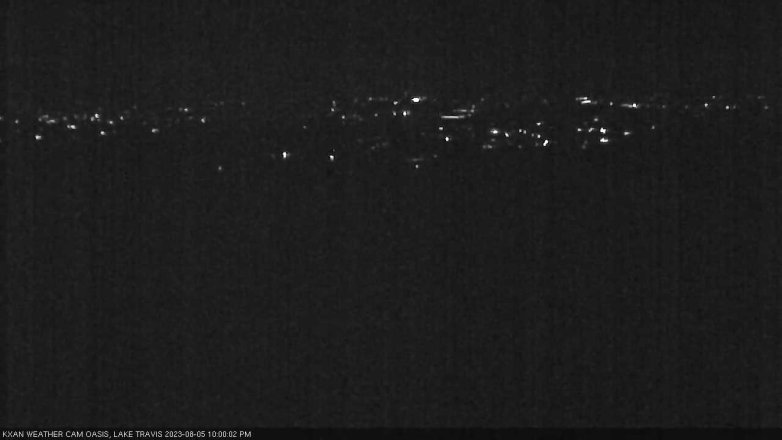 Lake Travis webcam, August 5, 2023 10:00 PM CT