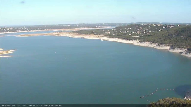 Lake Travis webcam, August 6, 2023 9:25 AM CT