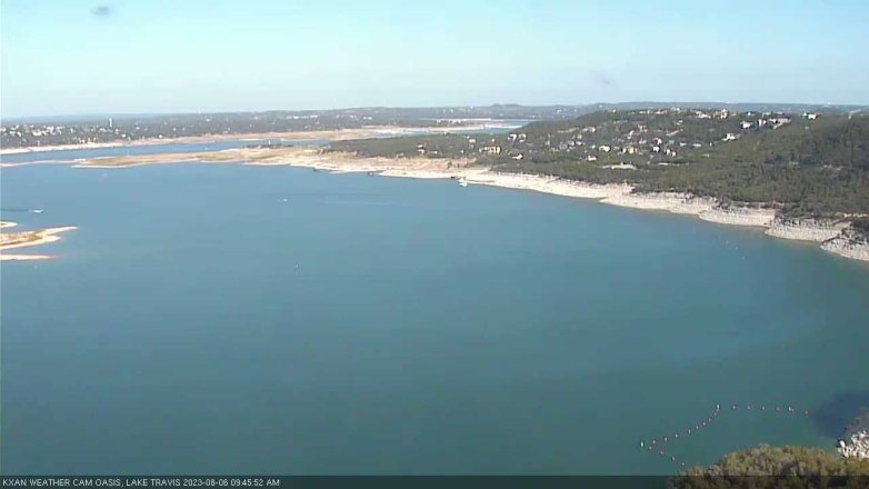 Lake Travis webcam, August 6, 2023 9:45 AM CT