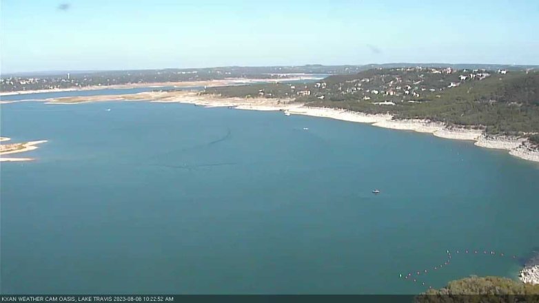 Lake Travis webcam, August 6, 2023 10:25 AM CT