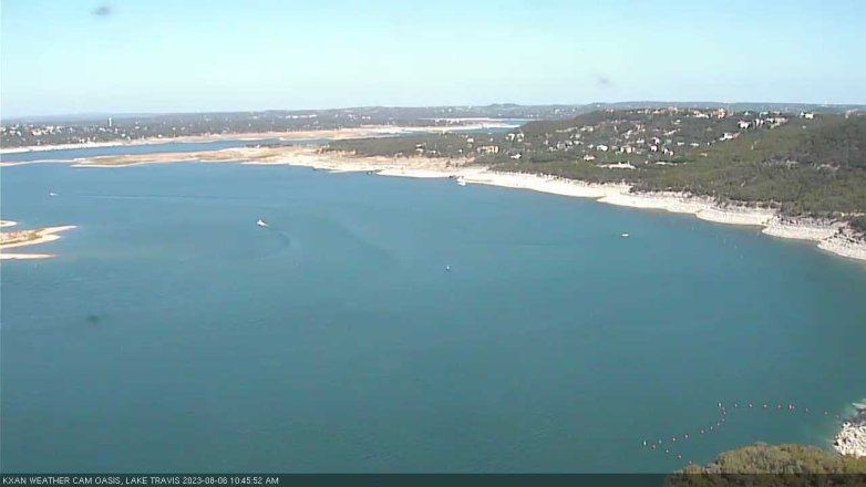 Lake Travis webcam, August 6, 2023 10:45 AM CT