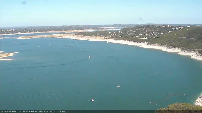 Lake Travis webcam, August 6, 2023 11:00 AM CT