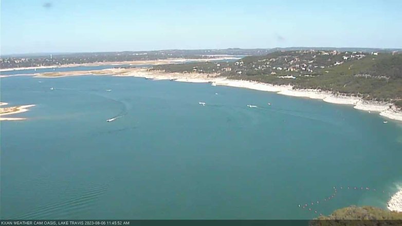 Lake Travis webcam, August 6, 2023 11:45 AM CT