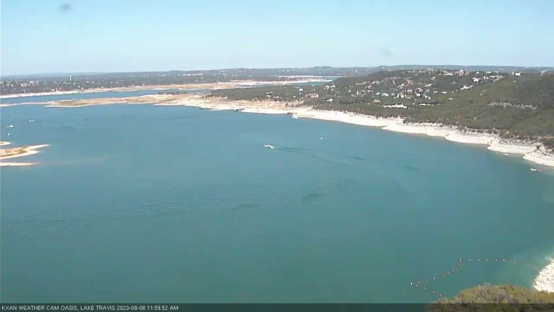 Lake Travis webcam, August 6, 2023 12:00 PM CT