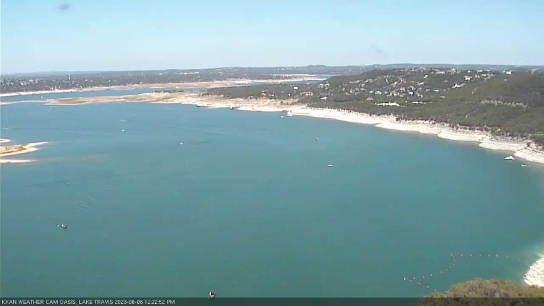 Lake Travis webcam, August 6, 2023 12:25 PM CT