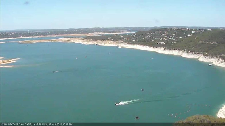 Lake Travis webcam, August 6, 2023 12:45 PM CT