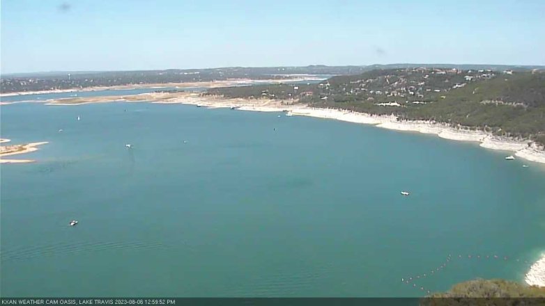 Lake Travis webcam, August 6, 2023 1:00 PM CT