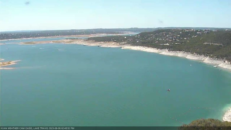 Lake Travis webcam, August 6, 2023 2:45 PM CT