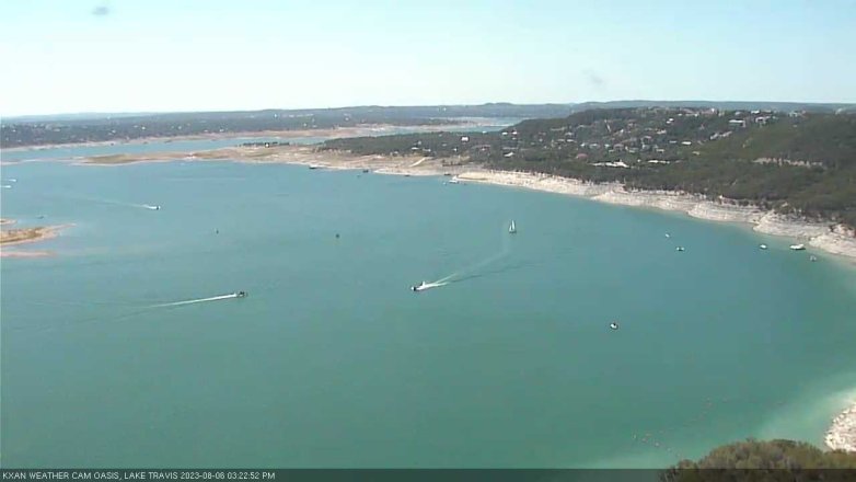 Lake Travis webcam, August 6, 2023 3:25 PM CT