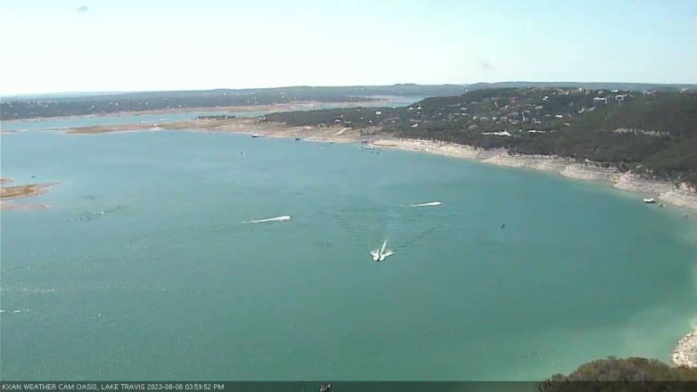 Lake Travis webcam, August 6, 2023 4:00 PM CT