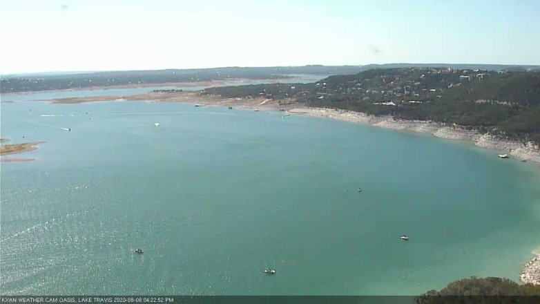 Lake Travis webcam, August 6, 2023 4:25 PM CT