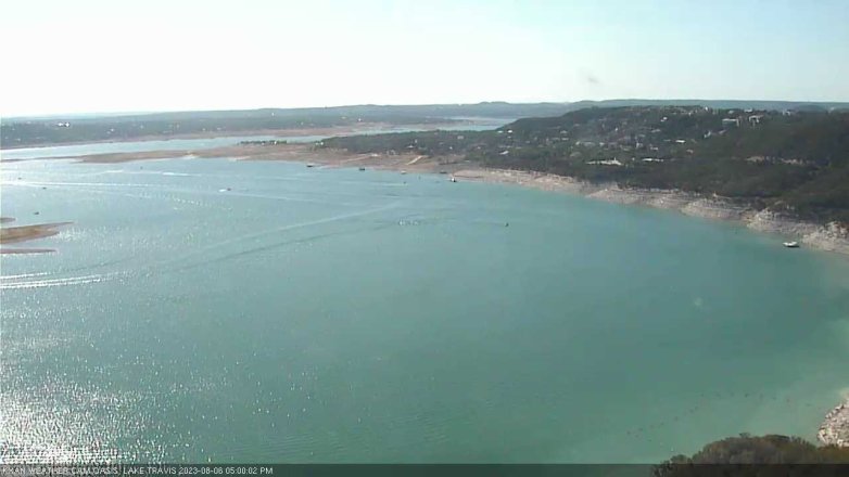 Lake Travis webcam, August 6, 2023 5:00 PM CT