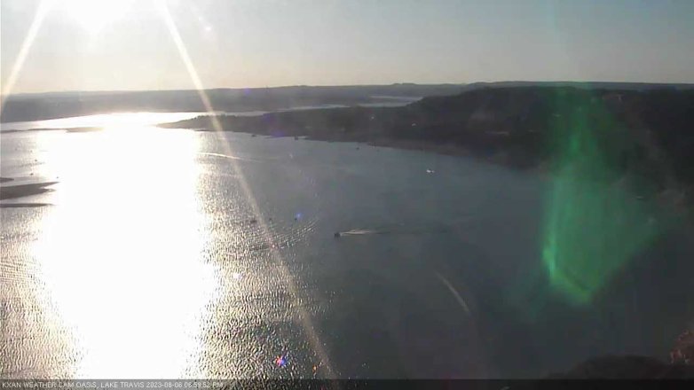 Lake Travis webcam, August 6, 2023 7:00 PM CT