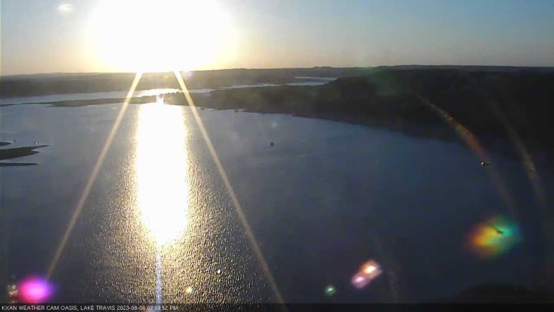 Lake Travis webcam, August 6, 2023 8:00 PM CT