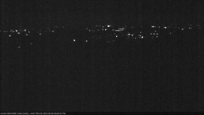 Lake Travis webcam, August 6, 2023 9:45 PM CT