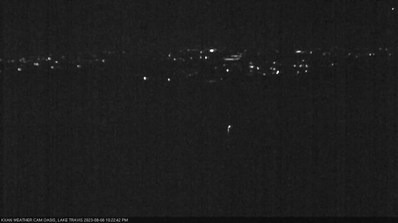 Lake Travis webcam, August 6, 2023 10:25 PM CT