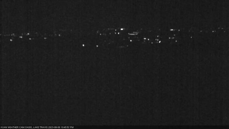 Lake Travis webcam, August 6, 2023 10:45 PM CT