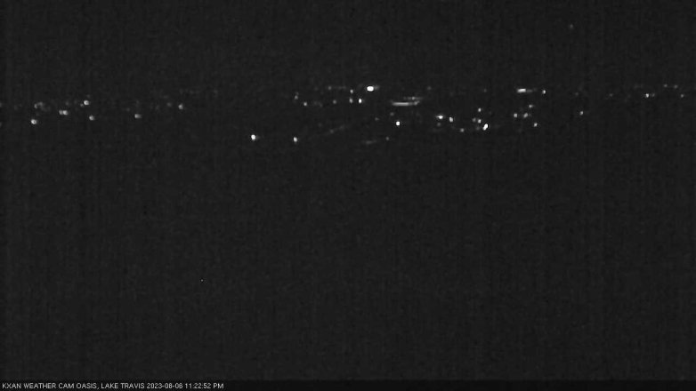 Lake Travis webcam, August 6, 2023 11:25 PM CT