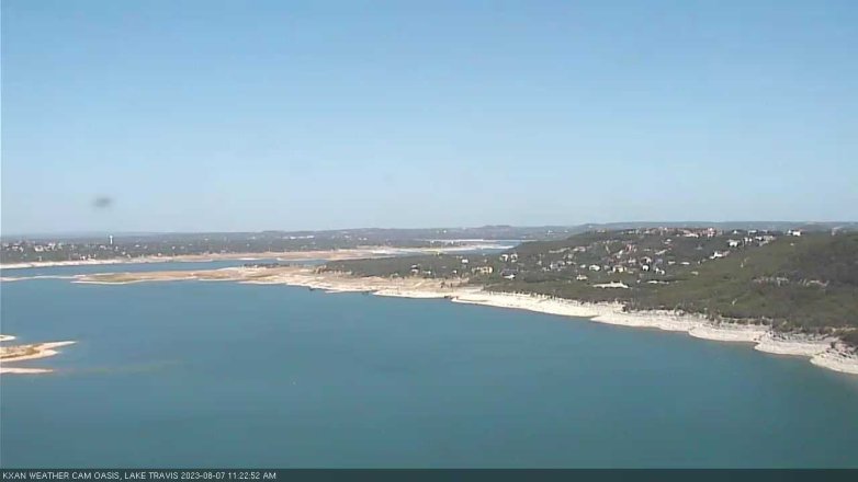 Lake Travis webcam, August 7, 2023 11:25 AM CT