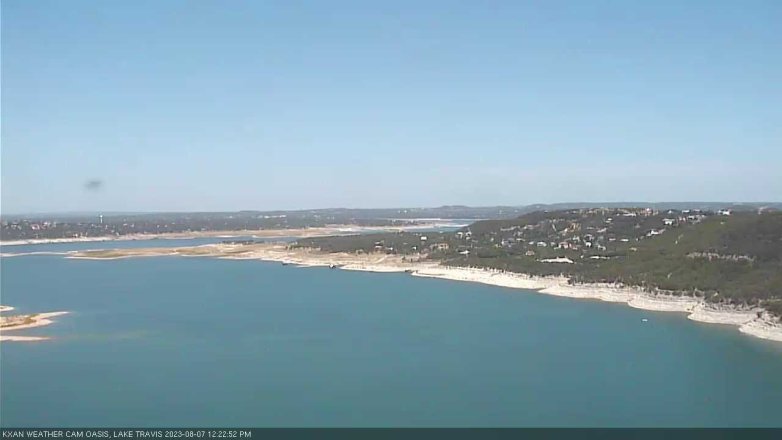 Lake Travis webcam, August 7, 2023 12:25 PM CT