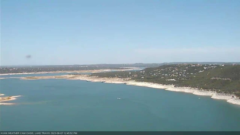 Lake Travis webcam, August 7, 2023 12:45 PM CT