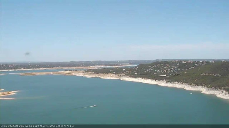 Lake Travis webcam, August 7, 2023 1:00 PM CT
