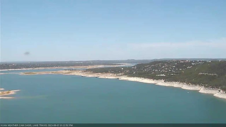 Lake Travis webcam, August 7, 2023 1:25 PM CT