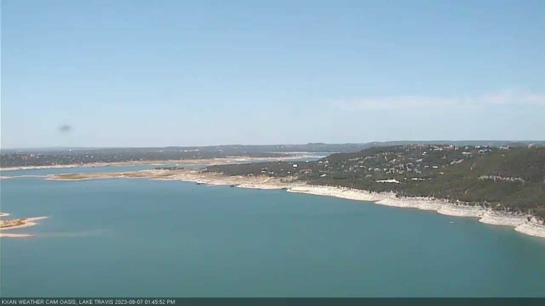 Lake Travis webcam, August 7, 2023 1:45 PM CT