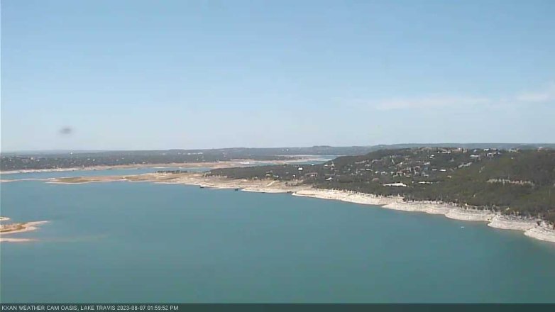 Lake Travis webcam, August 7, 2023 2:00 PM CT