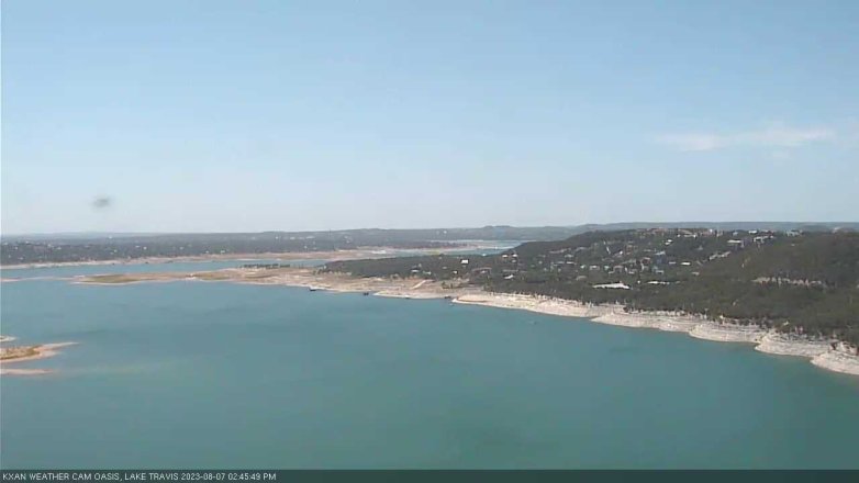 Lake Travis webcam, August 7, 2023 2:45 PM CT