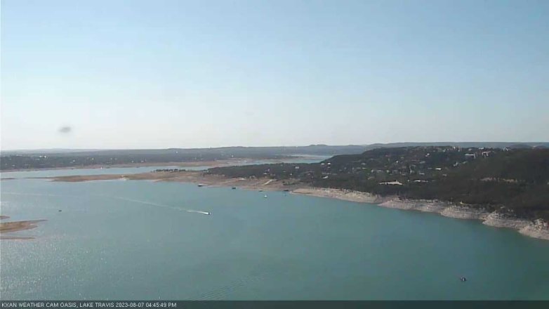Lake Travis webcam, August 7, 2023 4:45 PM CT