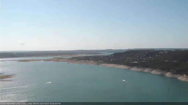 Lake Travis webcam, August 7, 2023 5:00 PM CT