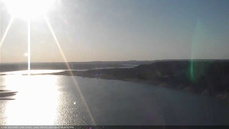Lake Travis webcam, August 7, 2023 6:45 PM CT