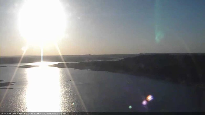 Lake Travis webcam, August 7, 2023 7:25 PM CT