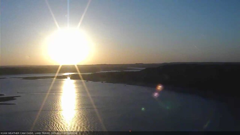 Lake Travis webcam, August 7, 2023 8:00 PM CT