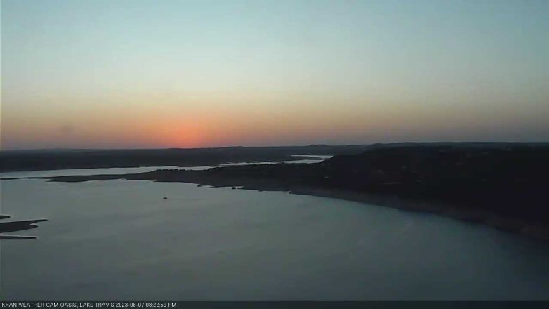 Lake Travis webcam, August 7, 2023 8:25 PM CT