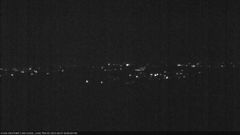 Lake Travis webcam, August 7, 2023 9:45 PM CT
