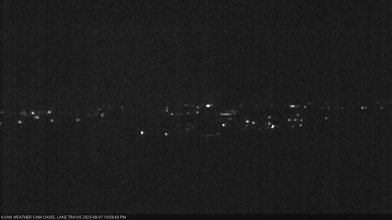 Lake Travis webcam, August 7, 2023 11:00 PM CT