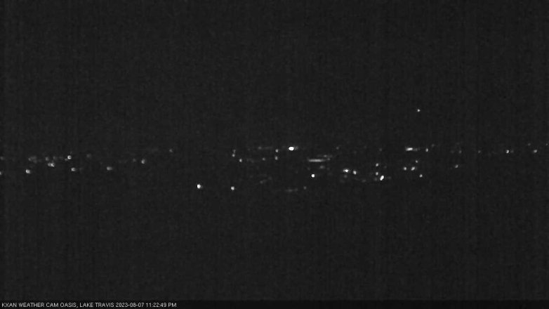 Lake Travis webcam, August 7, 2023 11:25 PM CT