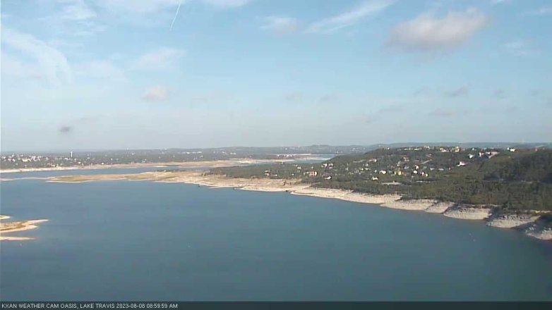 Lake Travis webcam, August 8, 2023 9:00 AM CT
