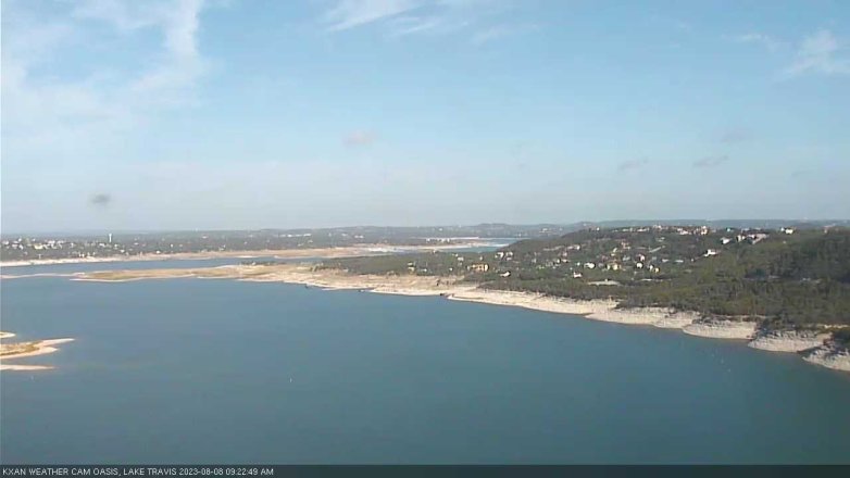 Lake Travis webcam, August 8, 2023 9:25 AM CT