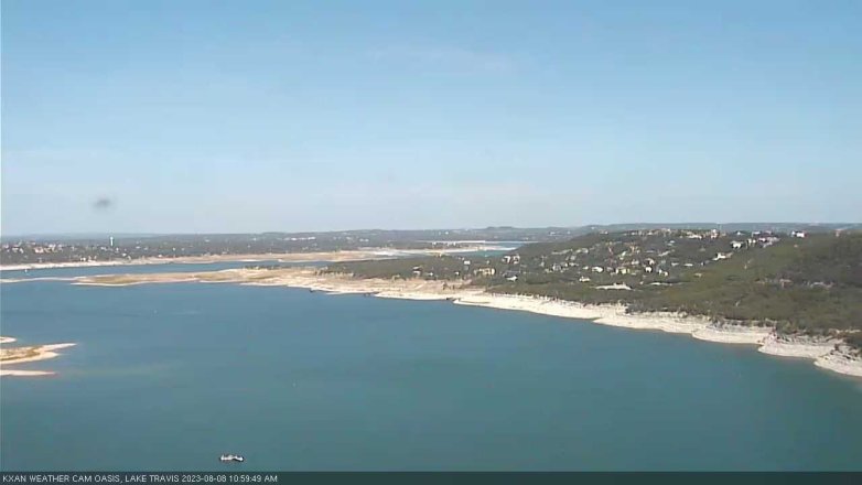 Lake Travis webcam, August 8, 2023 11:00 AM CT
